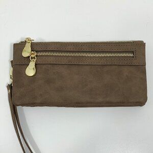 Women PU Leather Card Holder Multi Pocket Large Long Wristlet Clutch Wallet
